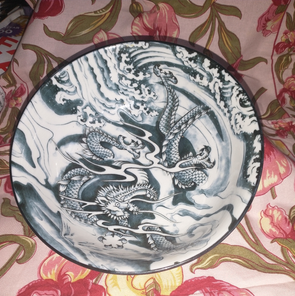 STUNNING MINO WARE JAPANESE CERAMIC RAMEN NOODLE DONBURI BOWL